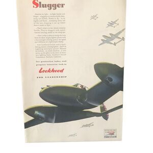 Vintage 1942 Lockheed Slugger Ad Advertisement
